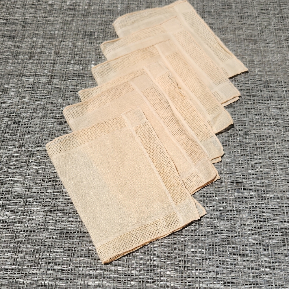 Cream Linen Cocktail Napkins